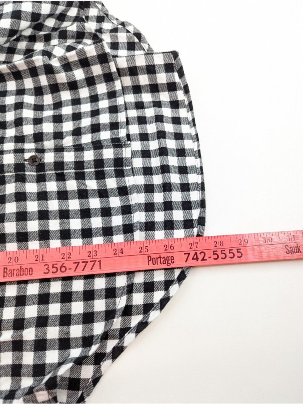 Calvin Klein Women Small Flannel Shirt Black White Plaid Long Sleeve Button Down - Picture 11 of 11